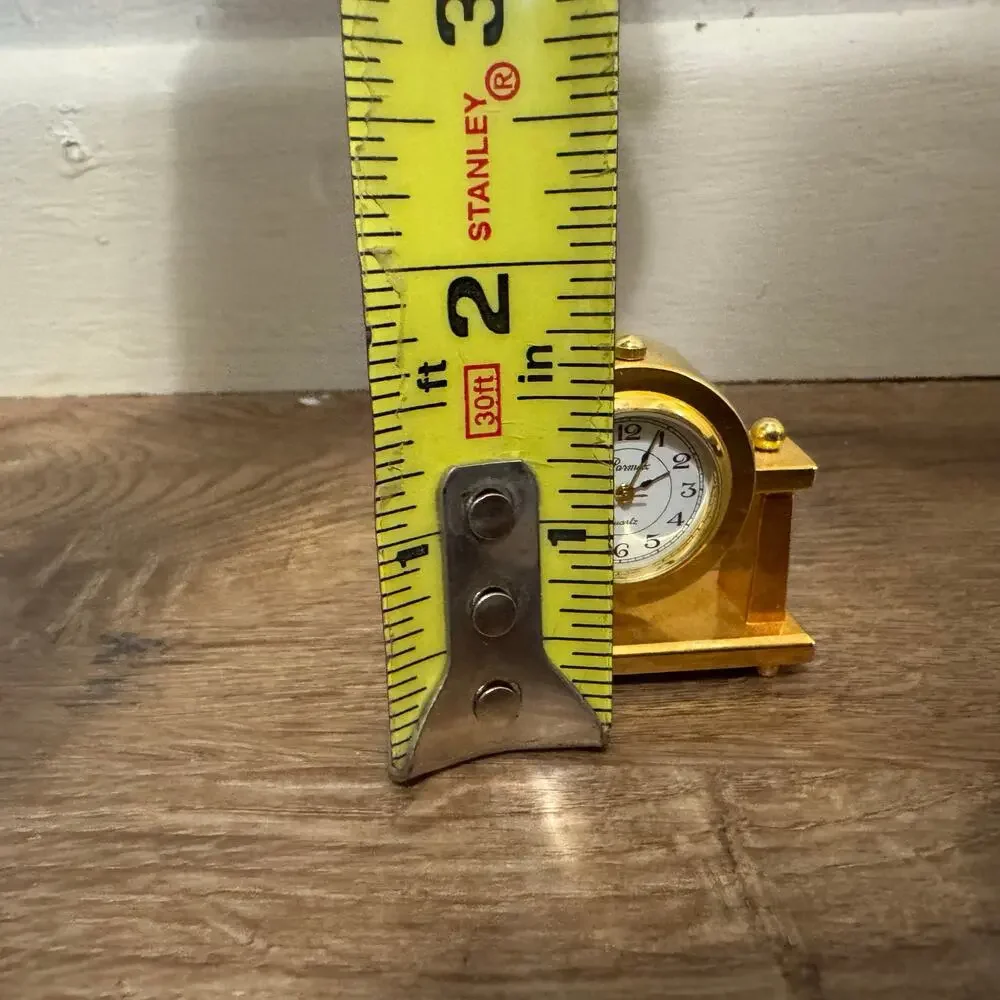Vintage Miniature Parmex Desk Clock Quartz Japan Mantle Clock Style Cute